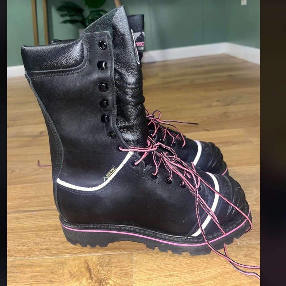 Matterhorn Women's 10" MTC975 Insulated Gore-Tex Mining Boots Black/Pink-Size 7